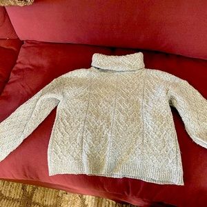 Knitz for love & lemons gray turtleneck sweater